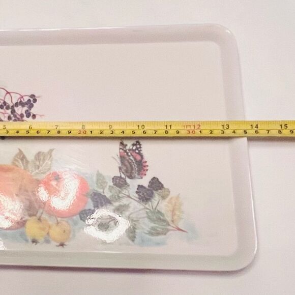 Vintage Melamine Tray with Fruit Decoration by Melemaster Great Britain 1980's - Picture 5 of 7